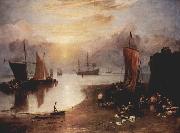 Joseph Mallord William Turner Fishermen Cleaning and Selling Fish oil painting reproduction